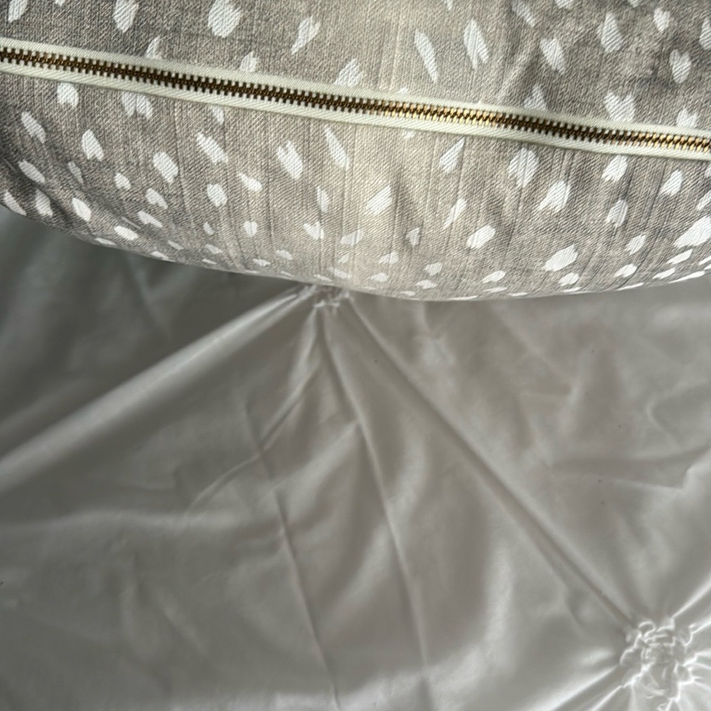 Custom Gray and White Animal Print Accent Pillow - Picture 2 of 2